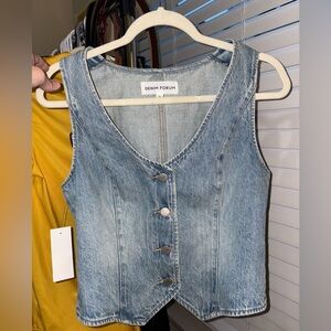 Denim Forum Blue Denim Vest